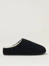 Ugg Slip On Suede Flat Sole Slippers In Black