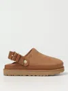 Ugg 25mm W Goldenstar Villa Suede Mules In Brown