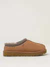 Ugg Tasman Beige Mules With Embossed Logo In Suede Woman In Brown