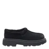 Ugg Mens Tasman Lug Suede And Shearling Slippers Blac In Black