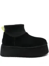 Ugg Classic Mini Dipper Black Ankle Boots In Black
