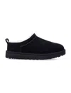 Ugg Black Mutton Leather Classic Micro Boots In Black