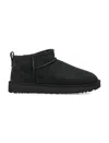 Ugg Suede Mini Boots Slippers In Black