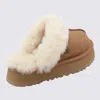 Ugg Biscuit Suede Disquette Slippers In Brown