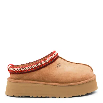 Ugg Platform Slip-on Shoes With Decorative Braided Trim In Brown