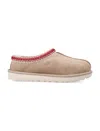 Ugg Tasman Suede Slippers With Shearling Lining In Animal Print