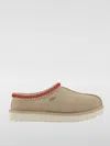 Ugg Tasman Wool-blend Fleece-lined Embroidered Suede Slippers In Beige