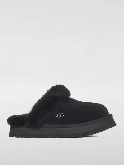 Ugg W Disquette Slides - Leather - Black In Multi