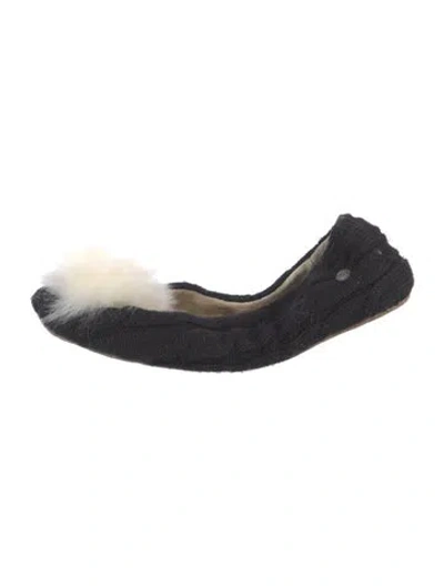 Pre-owned Ugg Flats In Black