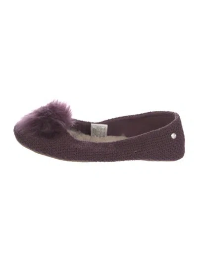 Pre-owned Ugg Flats In Purple