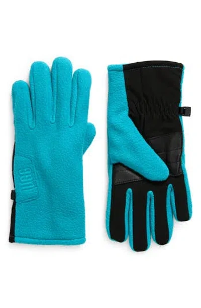 Ugg Fleece Gloves In Tidal Wave