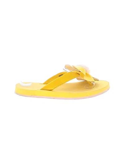Pre-owned Ugg Flip Flops In Yellow