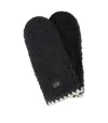 Ugg Fluff Black Mittens In Black