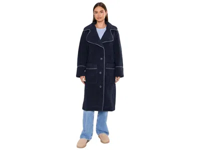 Ugg Fluff Coat Women's Coat Eve Blue: Lg, Polyester