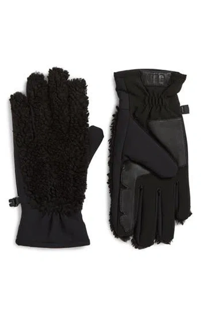 Ugg ® Fluff Faux Fur Gloves In Black