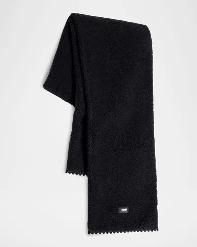 UGG FLUFF FAUX-FUR SCALLOPED SCARF