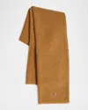 Ugg Fluff Scalloped Scarf In Chestnut