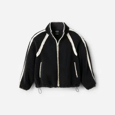 Ugg ®fluff Jacket Fleece/recycled Materials In Black