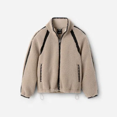 Ugg ®fluff Jacket Fleece/recycled Materials In Putty In Gray