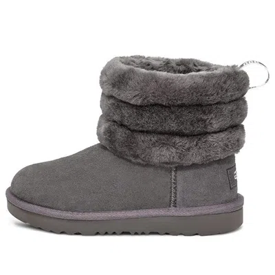Ugg Fluff Mini Quilted Fleece Lined Big Boys Gray