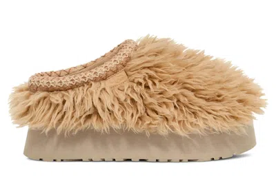 Pre-owned Ugg Fluff Momma Sugar Tasman Slipper (women's) Sneakers In Oat In Brown
