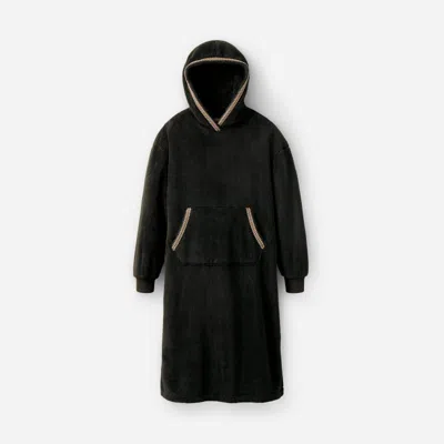 Ugg ®fluff Oversized Hoodie Fleece/recycled Materials Tops In Black