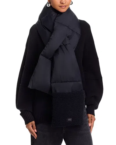 Ugg Fluff Packable Puffed Scarf In Black