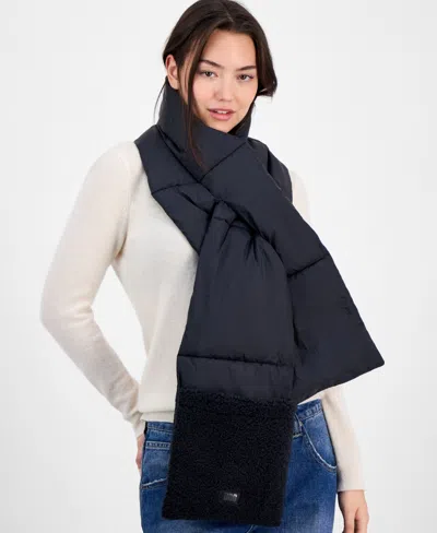 Ugg Fluff Packable Scarf In Blue