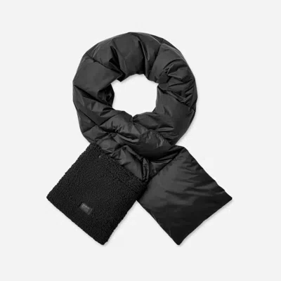 Ugg ®fluff Packable Scarf Nylon In Black In Metallic