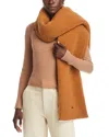 Ugg Fluff Scalloped Scarf In Chestnut