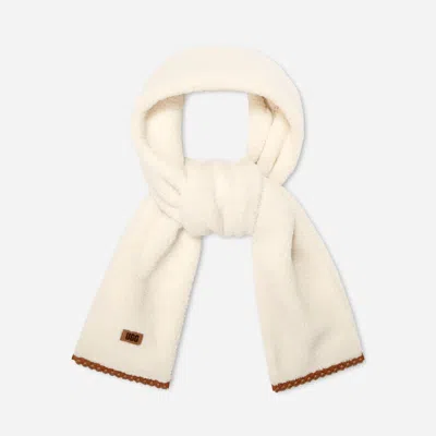 Ugg ®fluff Scalloped Scarf Fleece Scarves In Nimbus