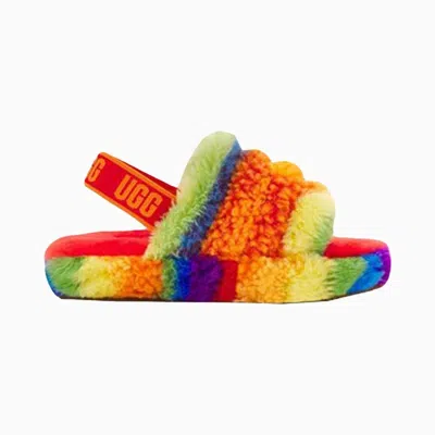 Ugg Kids' Fluff Yeah Cali Collage 1119840k-rstr Sandal Girls 4k Multi Slide Ham622