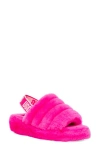 Ugg Fluff Yeah Faux Fur Slingback Sandal In Rock Rose