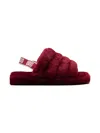 Ugg Fluff Yeah Sandals In Burgundy