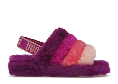 Pre-owned Ugg Fluff Yeah Slide Berrylicious (women's) Sneakers In Pink/purple/rainbow