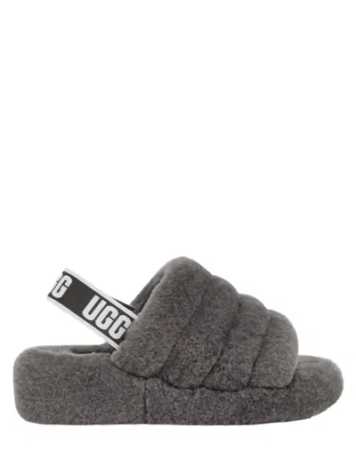 Ugg Women's Fluff Yeah Shearling Slingback Slippers In Grey