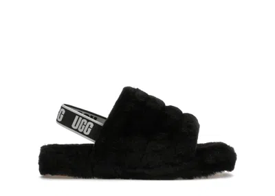 Pre-owned Ugg Fluff Yeah Slide (kids) Sneakers In Black