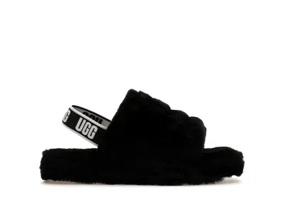 Pre-owned Ugg Fluff Yeah Slide (kids) Sneakers In Black