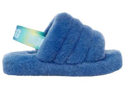 Pre-owned Ugg Fluff Yeah Slide (kids) Sneakers In Mystic Blue Gradient