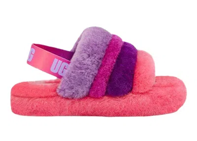 Pre-owned Ugg Fluff Yeah Slide (kids) Sneakers In Pink/purple/rainbow
