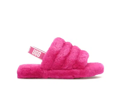 Pre-owned Ugg Fluff Yeah Slide (kids) Sneakers In Rock Rose