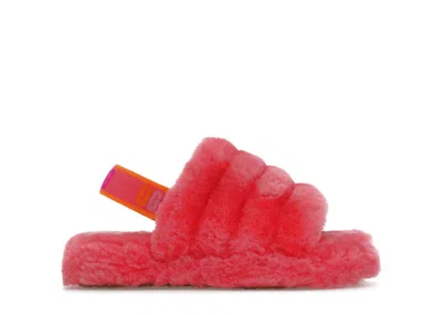 Pre-owned Ugg Fluff Yeah Slide (kids) Sneakers In Strawberry