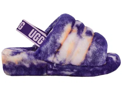 Pre-owned Ugg Fluff Yeah Slide Marble (women's) Sneakers In Violet Night/white In Multi