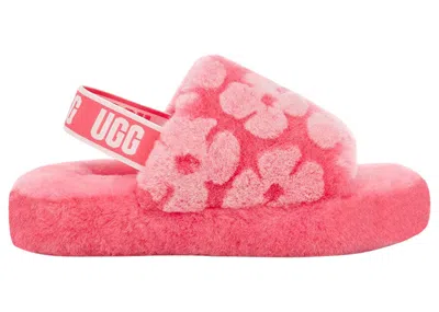Pre-owned Ugg Fluff Yeah Slide Poppy (kids) Sneakers In Strawberry Sorbet