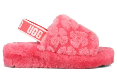 Pre-owned Ugg Fluff Yeah Slide Poppy (women's) Sneakers In Strawberry In Red