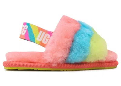 Pre-owned Ugg Fluff Yeah Slide (toddler) Sneakers In Peach Bliss