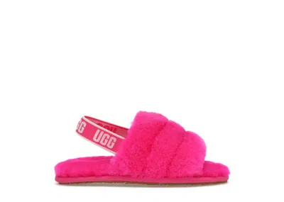 Pre-owned Ugg Fluff Yeah Slide (toddler) Sneakers In Rock Rose In Pink