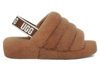 Pre-owned Ugg Fluff Yeah Slide (women's) Sneakers In Chestnut