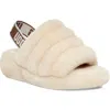 Ugg Fluff Yeah Womens Shearling Slingback Slide Slippers In Neutral