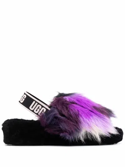 Ugg Fluff Yeahtie-dye Sandals In Purple